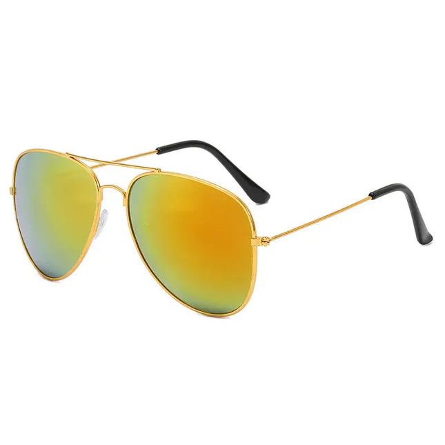 Gradient Color Oval Full Frame Sunglasses - Aviator Style