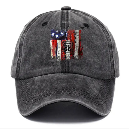Simple Style Letter American Flag Curved Eaves Baseball Cap