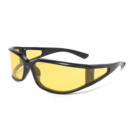 Unisex Fashion Solid Color Tac Special shaped Mirror Full Frame Sunglasses