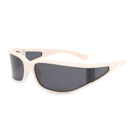Unisex Fashion Solid Color Tac Special shaped Mirror Full Frame Sunglasses