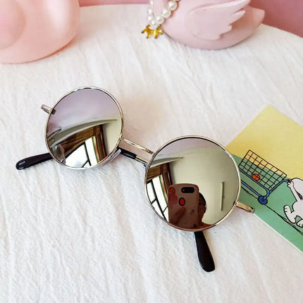 Retro Fashion Colorful Round Frame Sunglasses Prince Style