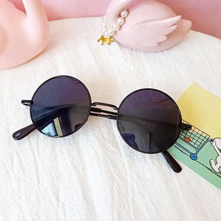 Retro Fashion Colorful Round Frame Sunglasses Prince Style
