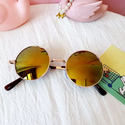 Retro Fashion Colorful Round Frame Sunglasses Prince Style