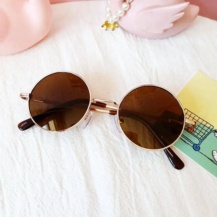 Retro Fashion Colorful Round Frame Sunglasses Prince Style