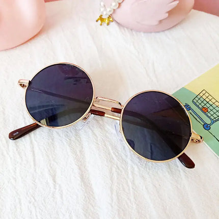 Retro Fashion Colorful Round Frame Sunglasses Prince Style