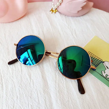Retro Fashion Colorful Round Frame Sunglasses Prince Style