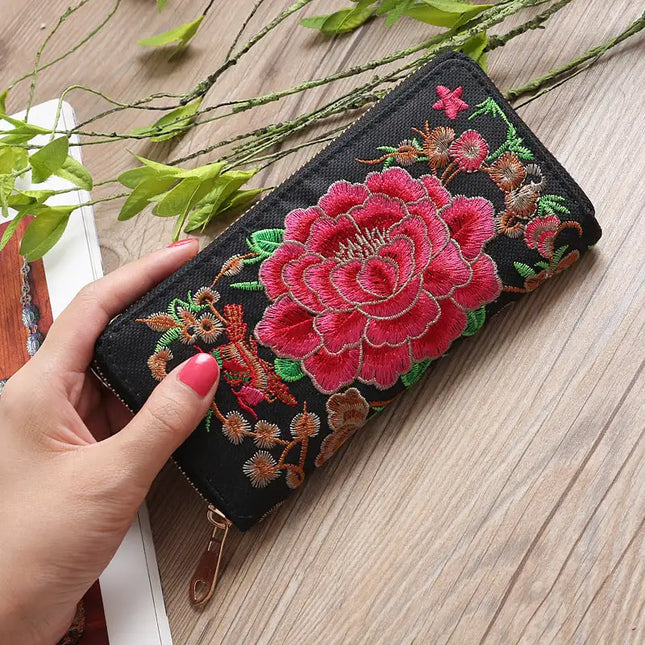 Ethnic Style Embroidered Wallet