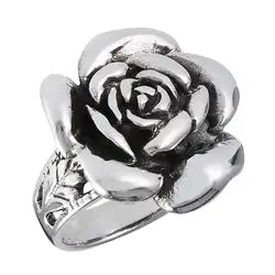 Sterling Silver Rose Ring