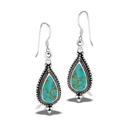 Classic Bali Style Granulated Dangle Earring