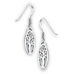 Sterling Silver Tree of Life Earring