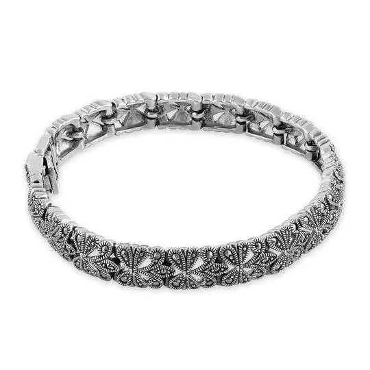 Glitzy Filigree Marcasite Bracelet