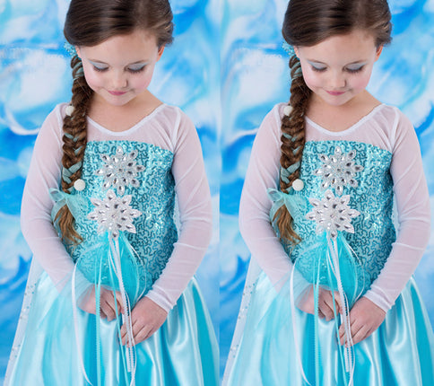 Get Free --Girls' Animated Frozen Anna and Elsa Halloween Costume