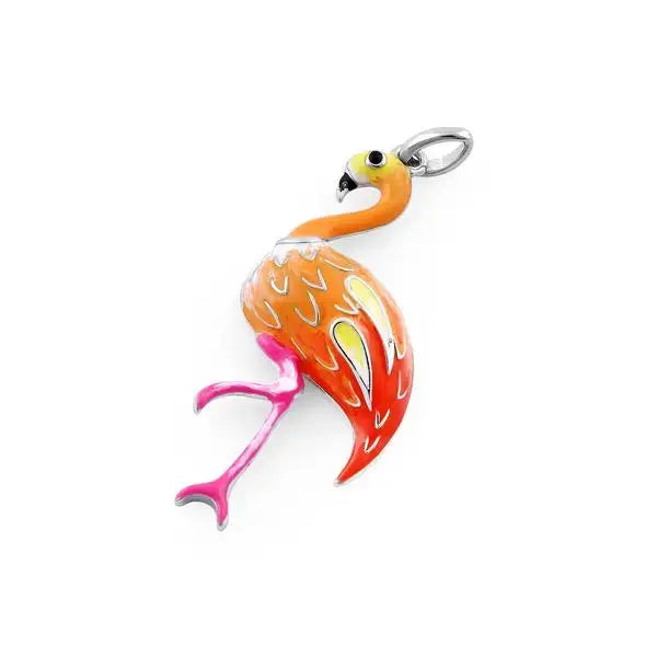 Hand-Painted Sunrise Flamingo Pendant - vickiescloset