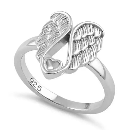 Angel Wings with Heart Ring - vickiescloset