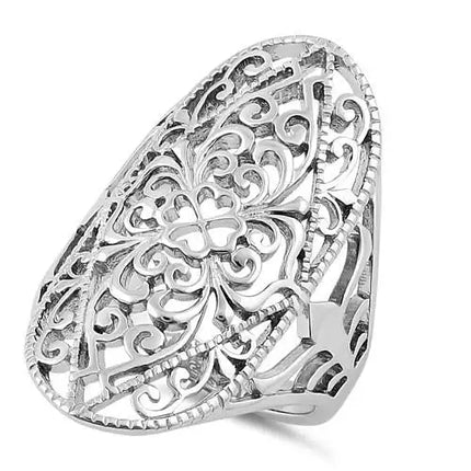 Intricate Hearts &amp; Vines Ring