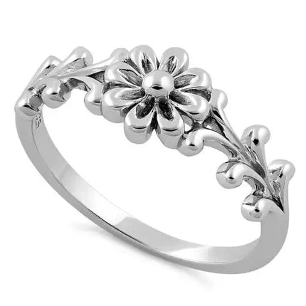 STERLING SILVER Flower Ring