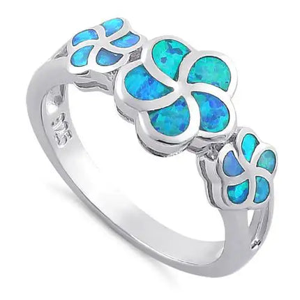 Opal Plumeria Ring