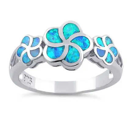 Opal Plumeria Ring