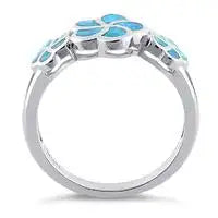 Opal Plumeria Ring