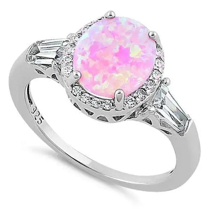 Dazzling Oval Pink Opal - vickiescloset