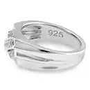 Sterling Silver Men's Engagement CZ Ring