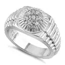 Sterling Silver Men's Premium CZ Ring