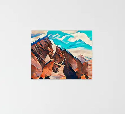 Wall Art Decor, Three Horses Nature Wildlife Poster for Any Room