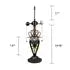 LIAISON Victorian-Style Antique Dark Bronze 3 Light Double Lit Table Lamp 16" Wide