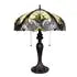 ADIA Victorian Tiffany-Style Dark Bronze 2 Light Table Lamp 18" Wide