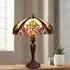 ADIA Victorian Tiffany-Style Dark Bronze 2 Light Table Lamp 18" Wide