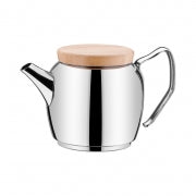 Korkmaz Montana 1.1 Liter Stainless Steel Tea Pot with Wooden Lid