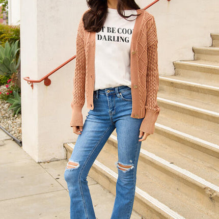 Simply Love Full Size JUST BE COOL DARLING Short Sleeve T-Shirt