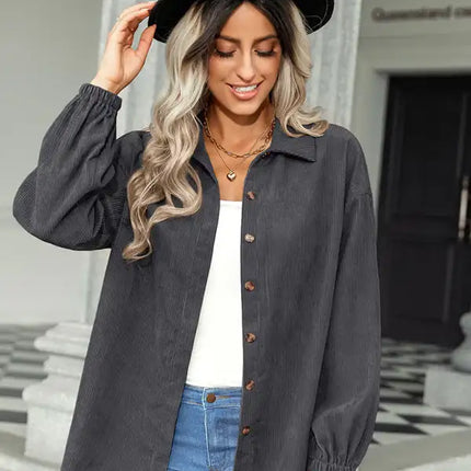 Abrigo fino de color liso a la moda para mujer 