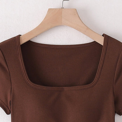 Square Neck Short Sleeve T-Shirt