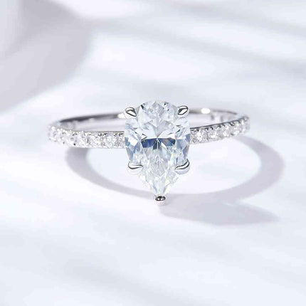 1.8 Carat Moissanite Side Stone Ring