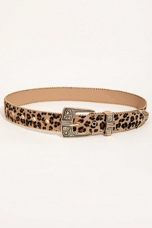 Leopard PU Leather Belt