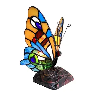 "KACY 4" Tiffany-style Butterfly 1 Light Accent Table Lamp