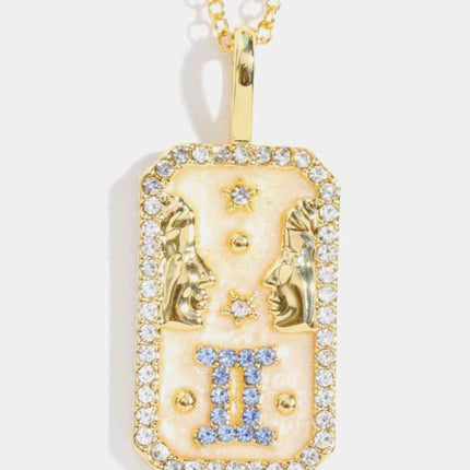 Rhinestone Constellation Pendant Copper Necklace