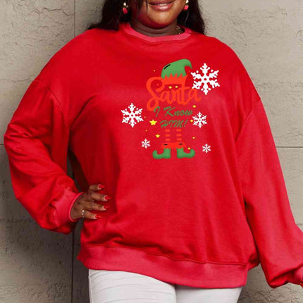 Simply Love Full Size Graphic Round Neck Sweatshirt