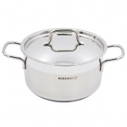 Korkmaz Alfa 2 Piece 1.8 Liter Stainless Steel Casserole Dish with Lid