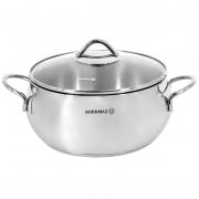 Korkmaz Tombik 4.9 Liter Stainless Steel Casserole in Polished Silver