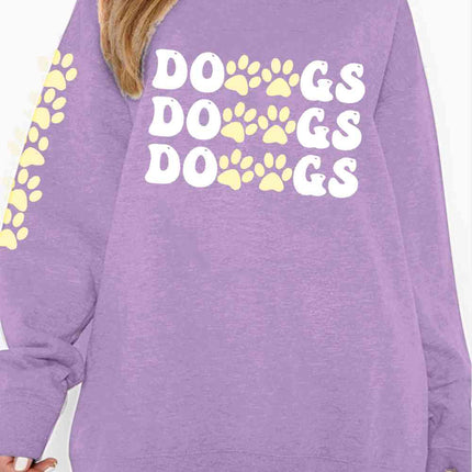 Simply Love Simply Love Full Size Round Neck Dropped Shoulder DOGS Graphic Sweatshirt