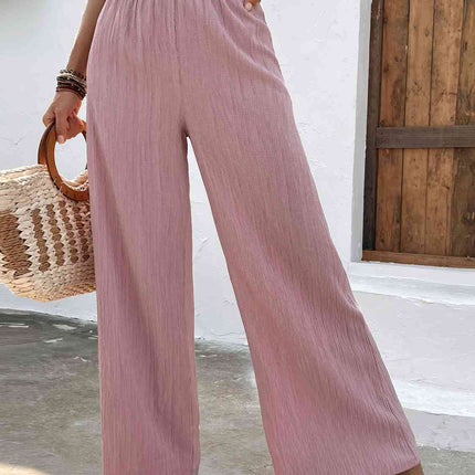 Full Size High Waist Wide Leg Pants