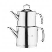 Korkmaz Proline Professional Series 5 Piece Stainless Steel Tea Pot Set in Silver