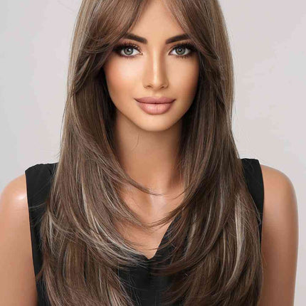 13*1" Full-Machine Wigs Synthetic Long Straight 22"