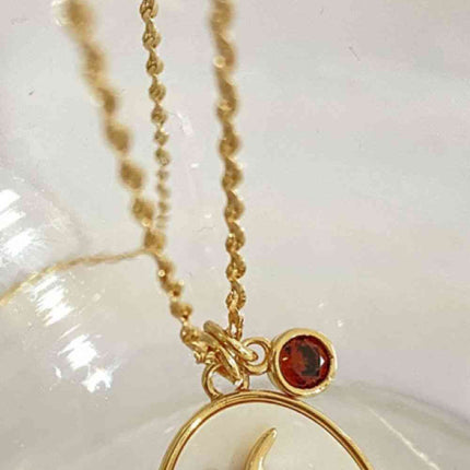 Flower Shell Pendant Copper Necklace