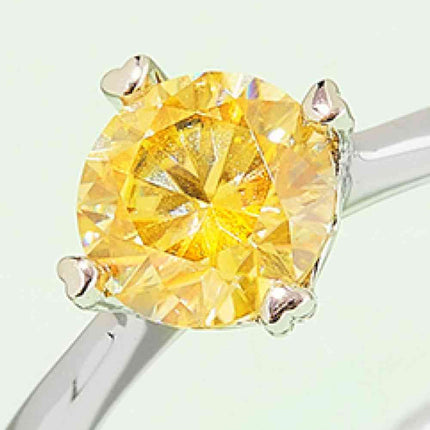 1 Carat Moissanite 925 Sterling Silver Solitaire Ring