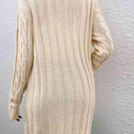 Cable-Knit Button Down Cardigan with Pockets