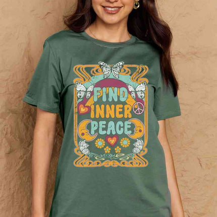 Simply Love Full Size FIND INNER PEACE Graphic Cotton T-Shirt