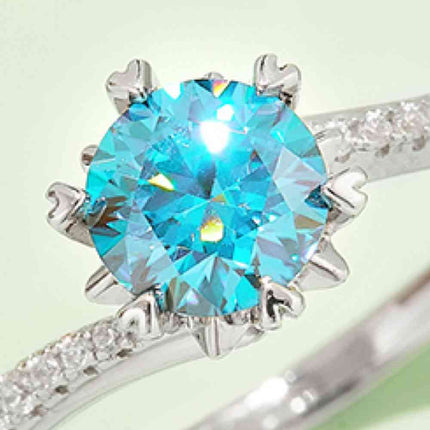 1 Carat Moissanite 925 Sterling Silver Ring
